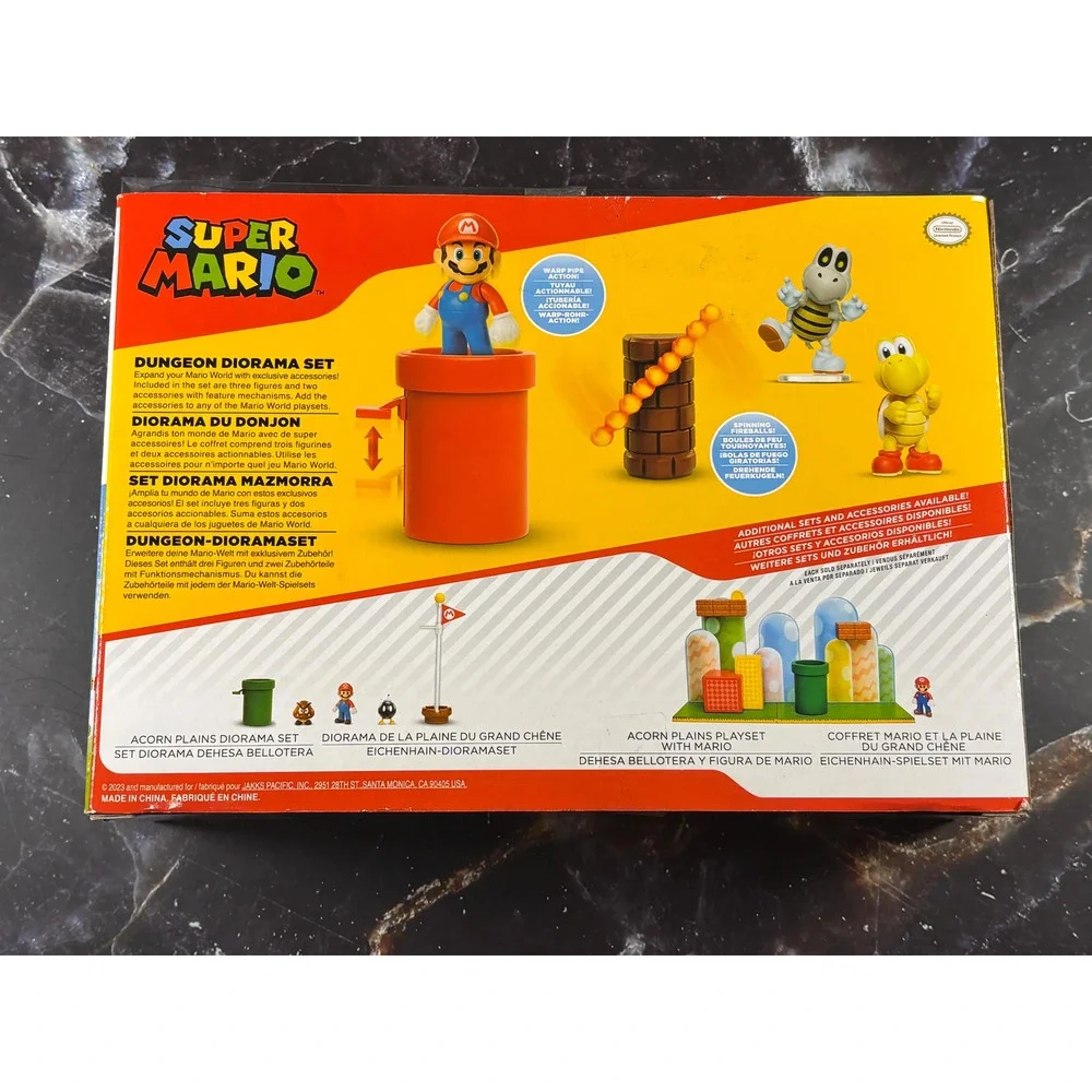 Jakks Pacific World of Nintendo Super Mario Dungeon Diorama Figure 5 Piece New